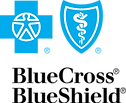 Blue Cross Blue Shield Association logo with medical symbols.