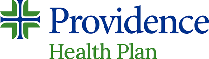 Providence Health Insurance Logo with Providence in blue letters and Health Plan in green letters