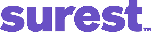 Surest Health Insurance logo with purple letters